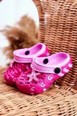 Boto Klapki Dziecięce Piankowe Kroksy Różowe Rozgwiazda