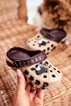 Chłopięce>Boto Klapki Dziecięce Piankowe Kroksy Brązowe Samolot Donald