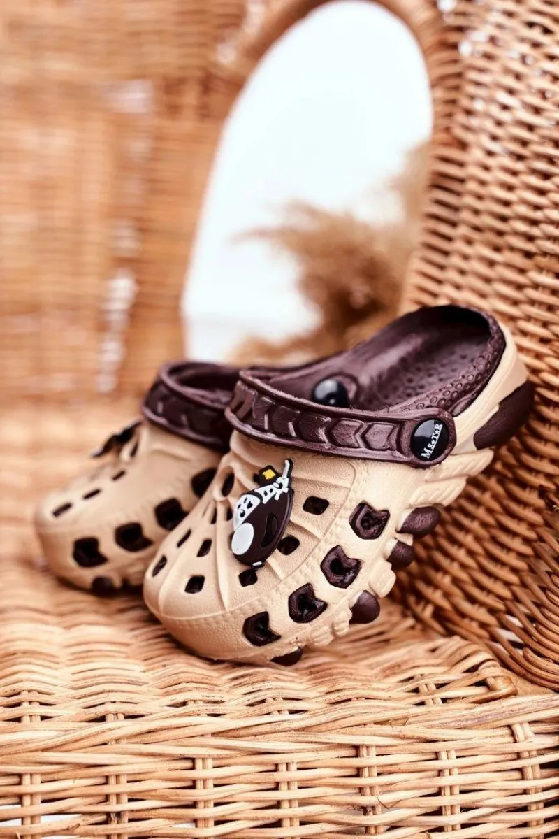 Chłopięce>Boto Klapki Dziecięce Piankowe Kroksy Brązowe Samolot Donald