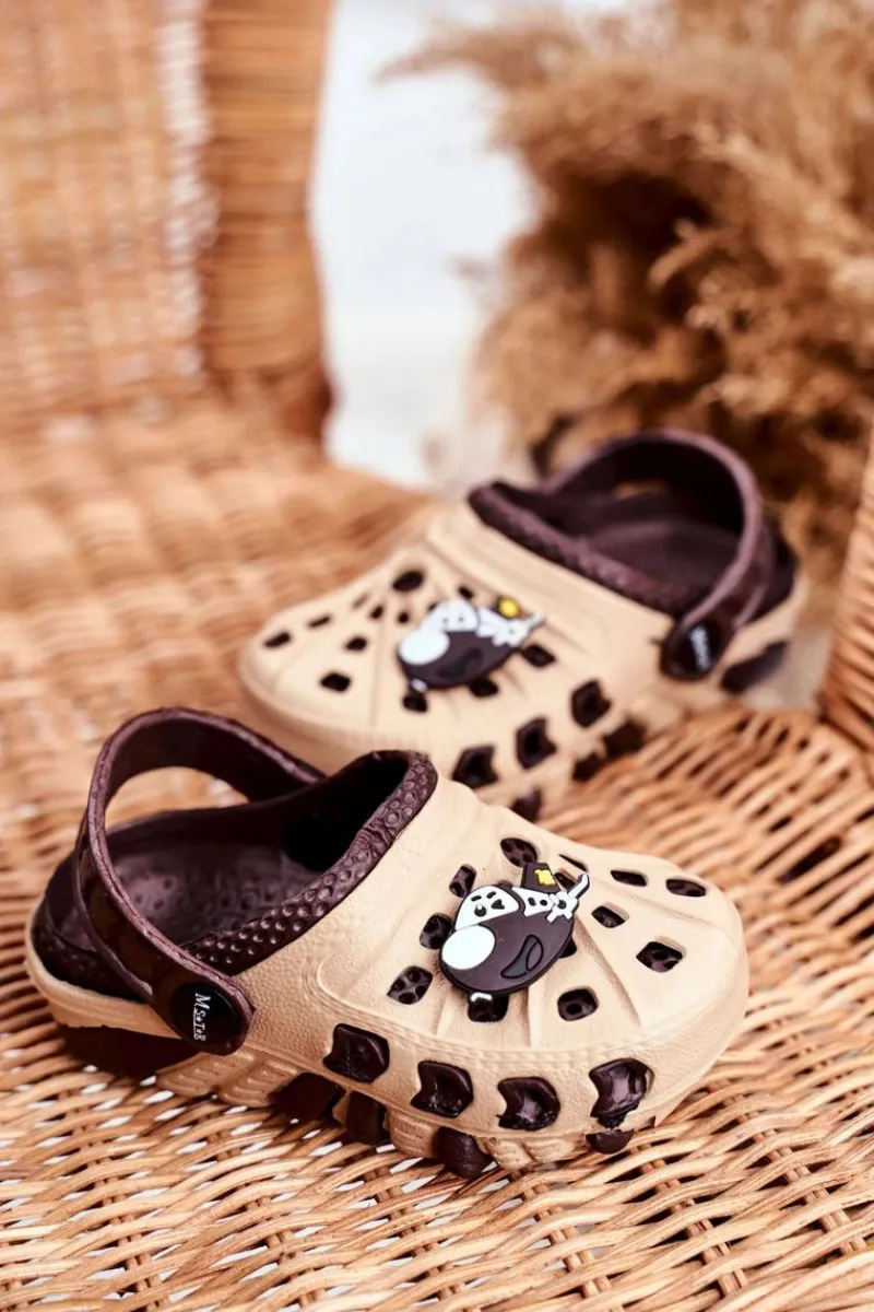 Chłopięce>Boto Klapki Dziecięce Piankowe Kroksy Brązowe Samolot Donald