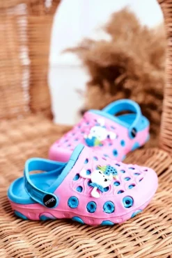 Discount Boto Klapki Dziecięce Piankowe Kroksy Różowe Królik Zoë