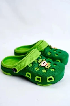 Chłopięce>Boto Klapki Dziecięce Piankowe Kroksy Zielone Kowboj