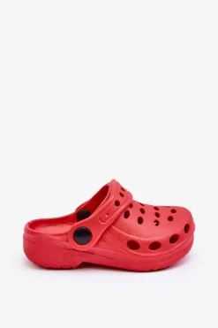 Chłopięce|Dziewczęce>Boto Klapki Dziecięce Piankowe Kroksy Czerwone Lucas