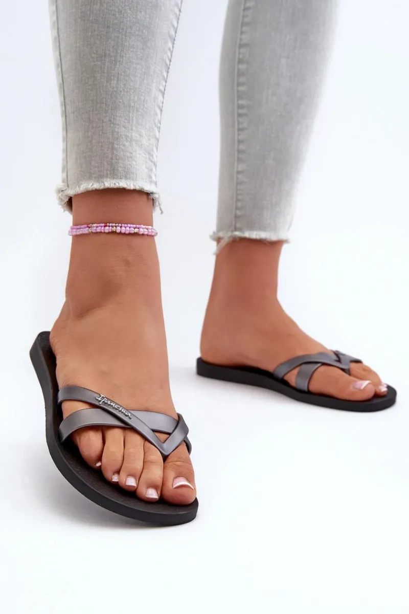 Best Klapki Japonki Damskie 81805 Kirei Fem Srebrne Damskie Klapki Sportowe|Klapki Damskie Japonki