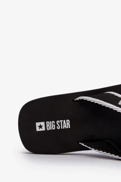 Best Big Star Shoes Klapki Japonki Męskie Big Star NN174621 Czarne