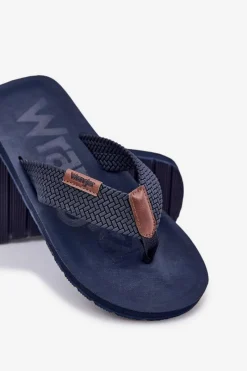 New Wrangler Klapki Japonki Męskie ZANE FLIPFLOP MEN LOW 20251044.24H Granatowe Niebieski