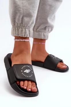 Chłopięce|Dziewczęce>4F Klapki Młodzieżowe JMM00FFLIM043-21S Czarne