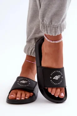 Chłopięce|Dziewczęce></noscript>4F Klapki Młodzieżowe JMM00FFLIM043-21S Czarne