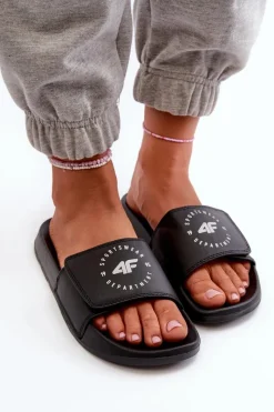 Chłopięce|Dziewczęce></noscript>4F Klapki Młodzieżowe JMM00FFLIM043-21S Czarne