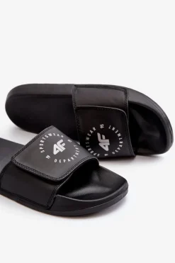 Chłopięce|Dziewczęce></noscript>4F Klapki Młodzieżowe JMM00FFLIM043-21S Czarne