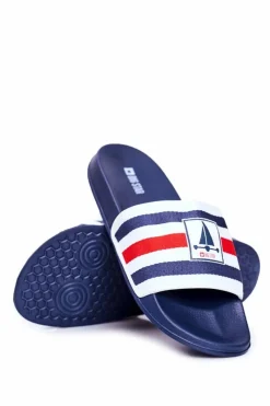 Discount Big Star Shoes Klapki Męskie Big Star Granatowe DD174691