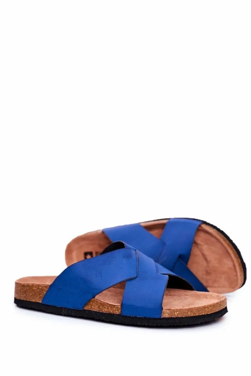 Clearance Klapki Męskie Big Star Granatowe DD174602 Męskie Klapki Męskie Big Star|Klapki Męskie Klasyczne