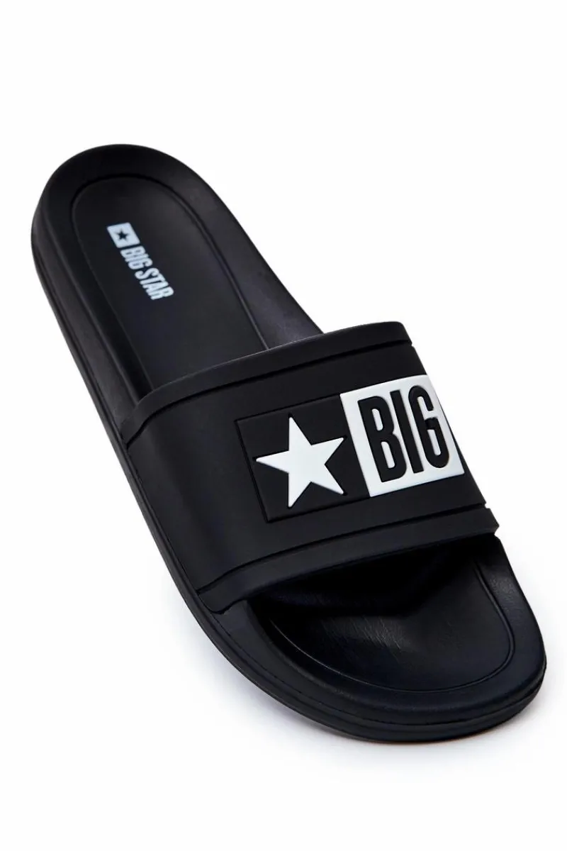 Outlet Klapki Męskie Big Star Gumowe Czarne DD174699 Męskie Klapki Męskie Big Star|Klapki Męskie Klasyczne