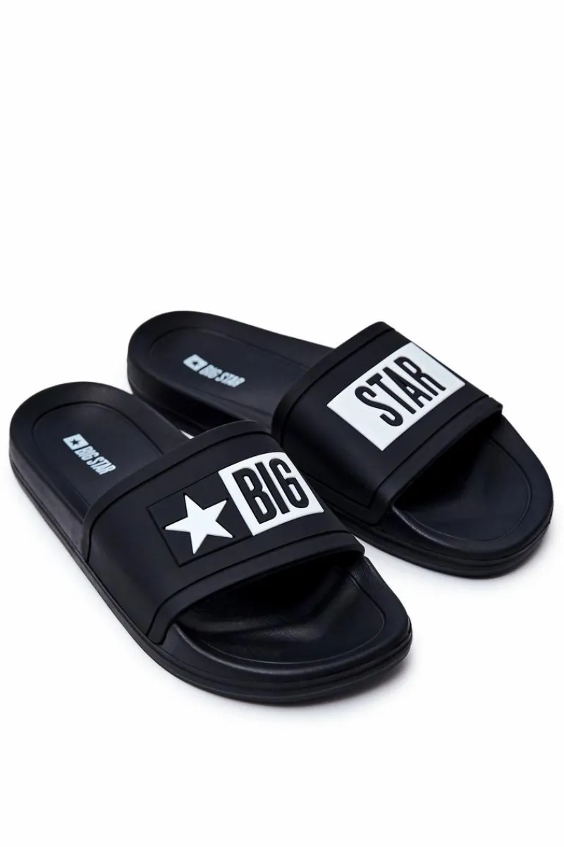 Outlet Klapki Męskie Big Star Gumowe Czarne DD174699 Męskie Klapki Męskie Big Star|Klapki Męskie Klasyczne