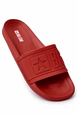 Klapki Męskie Big Star|Klapki Męskie Klasyczne>Big Star Shoes Klapki Męskie Big Star Gumowe Czerwone DD174689 Czerwony
