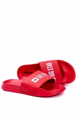 Online Klapki Męskie Big Star Gumowe Czerwone Eko Skóra GG174932 Męskie Klapki Męskie Big Star|Klapki Męskie Klasyczne