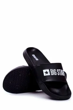 Klapki Męskie Big Star Gumowe Czarne Eko Skóra GG174931 Męskie Klapki Męskie Big Star|Klapki Męskie Klasyczne