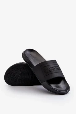 Big Star Shoes Klapki Męskie Big Star NN174649 Czarne Czarny