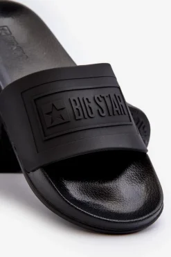 Big Star Shoes Klapki Męskie Big Star NN174649 Czarne Czarny