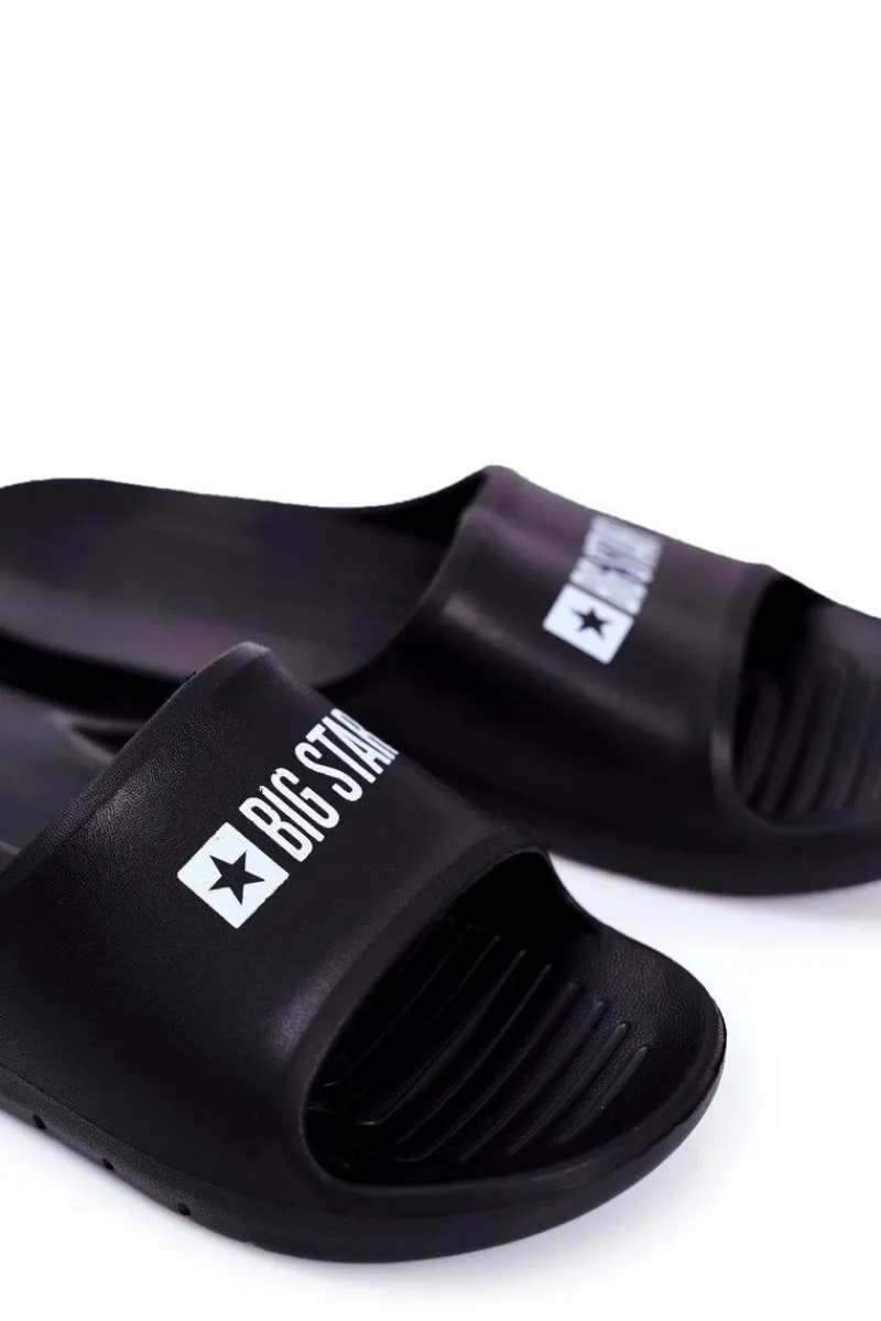 Klapki Męskie Big Star|Klapki Męskie Klasyczne>Big Star Shoes Klapki Męskie Big Star Powietrzne Czarne GG174917