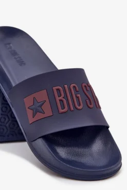 Hot Klapki Męskie Big Star SS174361 Granatowe Męskie Klapki Męskie Big Star|Klapki Męskie Klasyczne
