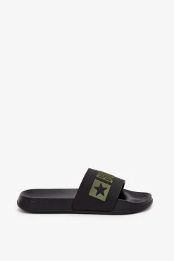 Discount Big Star Shoes Klapki Męskie Big Star SS174359 Czarne Czarny