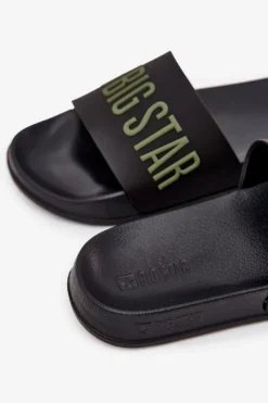 Discount Big Star Shoes Klapki Męskie Big Star SS174359 Czarne Czarny