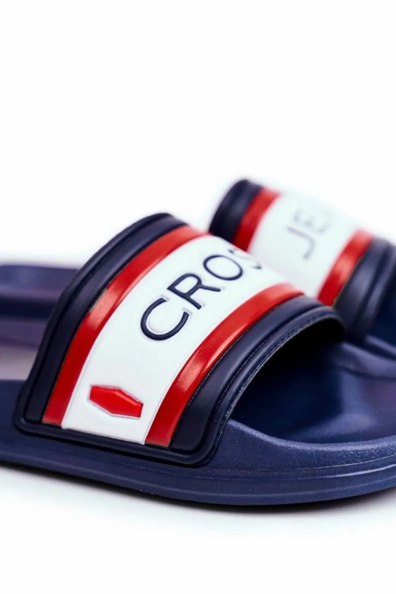 Klapki Męskie Klasyczne>Cross Jeans Klapki Męskie Granatowe FF1R4092