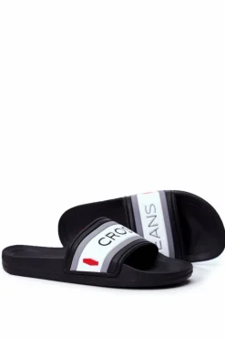 Hot Klapki Męskie Czarne FF1R4091C Męskie Klapki Męskie Klasyczne