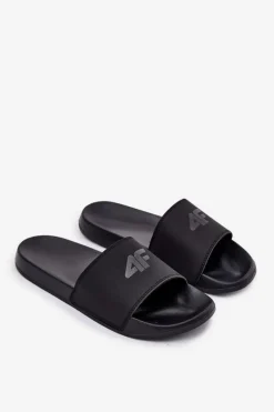 Outlet Klapki Męskie RMM00FSLIM011-21S Czarne Męskie Klapki Męskie Klasyczne