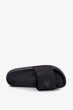 Outlet Klapki Męskie RMM00FSLIM011-21S Czarne Męskie Klapki Męskie Klasyczne