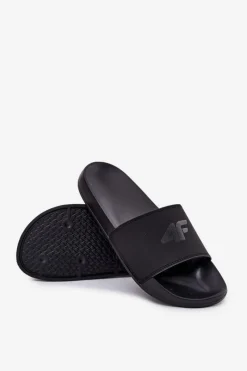 Outlet Klapki Męskie RMM00FSLIM011-21S Czarne Męskie Klapki Męskie Klasyczne