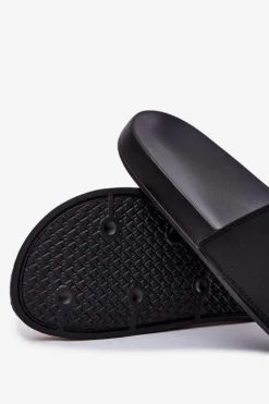 Outlet Klapki Męskie RMM00FSLIM011-21S Czarne Męskie Klapki Męskie Klasyczne