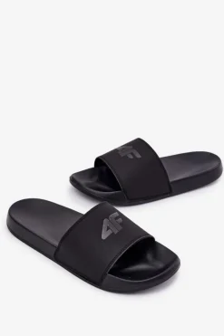 Outlet Klapki Męskie RMM00FSLIM011-21S Czarne Męskie Klapki Męskie Klasyczne