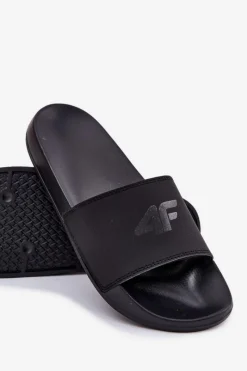 Outlet Klapki Męskie RMM00FSLIM011-21S Czarne Męskie Klapki Męskie Klasyczne