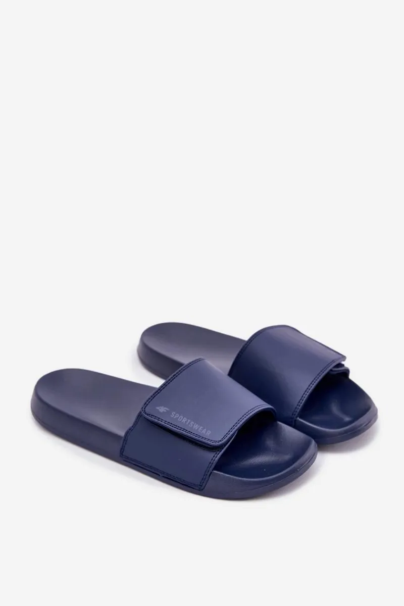 Online Klapki Męskie MM00FFLIM032-31S Granatowe Męskie Klapki Męskie Klasyczne