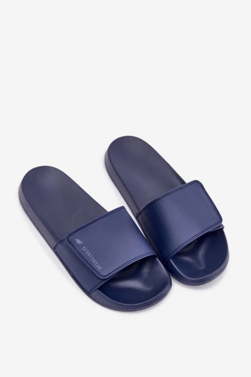 Online Klapki Męskie MM00FFLIM032-31S Granatowe Męskie Klapki Męskie Klasyczne