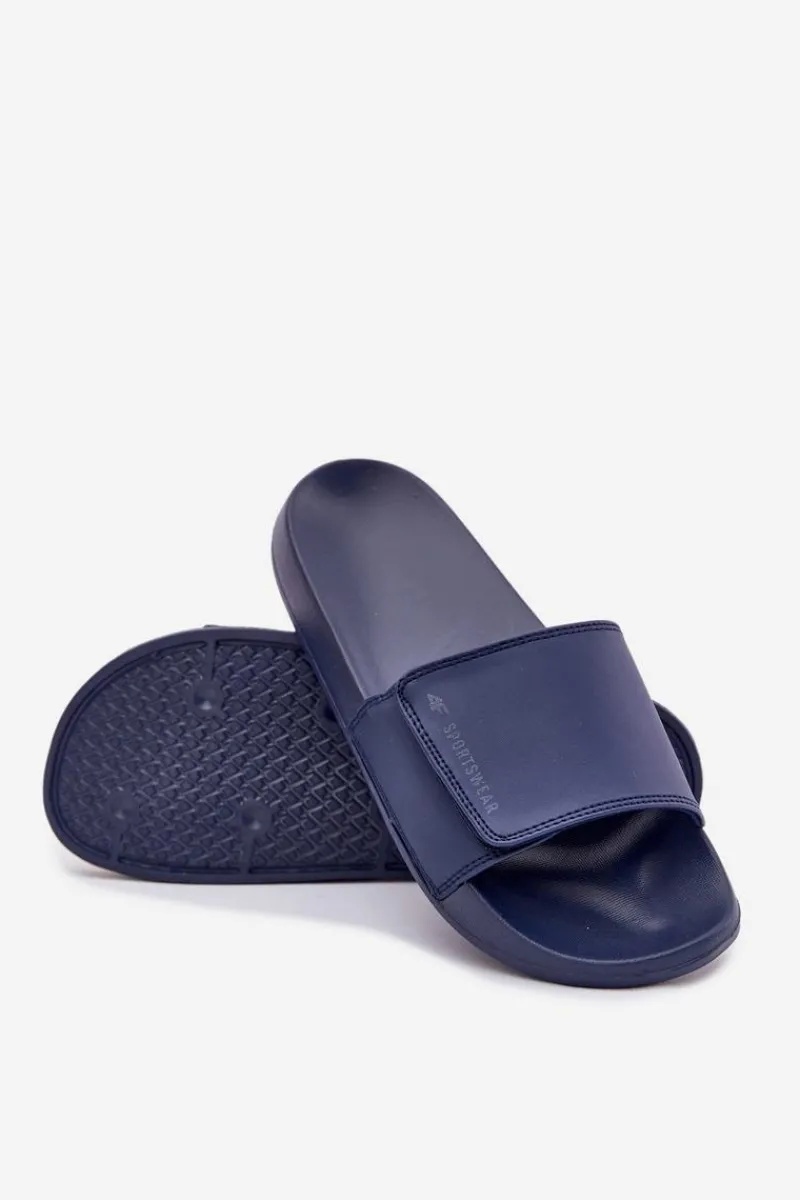 Online Klapki Męskie MM00FFLIM032-31S Granatowe Męskie Klapki Męskie Klasyczne