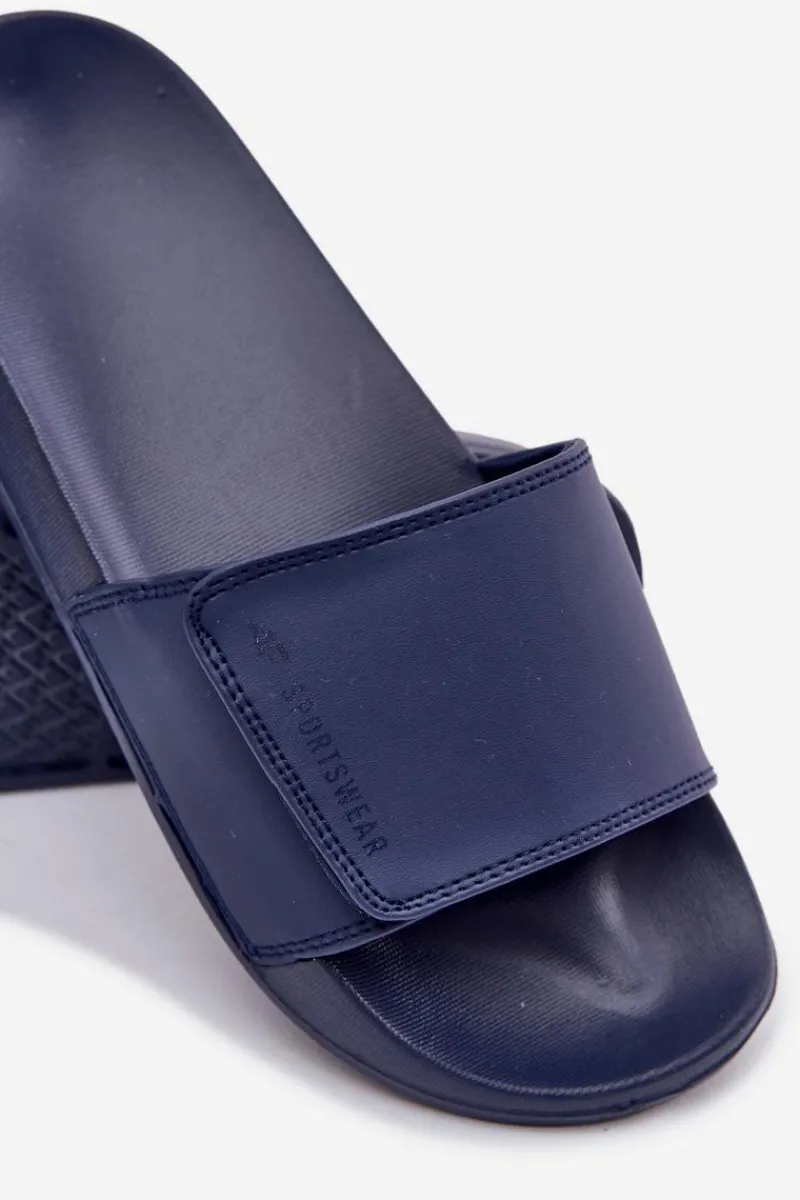 Online Klapki Męskie MM00FFLIM032-31S Granatowe Męskie Klapki Męskie Klasyczne