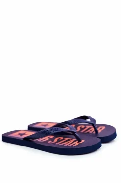 Best Big Star Shoes Klapki Męskie Japonki Big Star Granatowe FF274A468