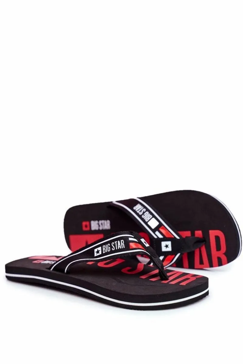 Klapki Męskie Big Star|Klapki Męskie Japonki>Big Star Shoes Klapki Męskie Japonki Big Star Czarne FF274A450