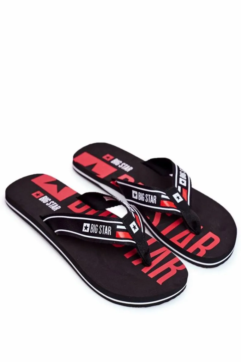 Klapki Męskie Big Star|Klapki Męskie Japonki>Big Star Shoes Klapki Męskie Japonki Big Star Czarne FF274A450