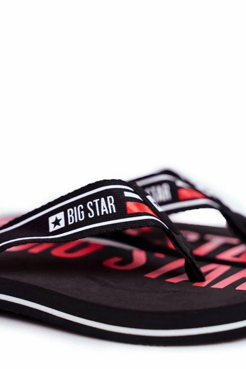 Klapki Męskie Big Star|Klapki Męskie Japonki>Big Star Shoes Klapki Męskie Japonki Big Star Czarne FF274A450