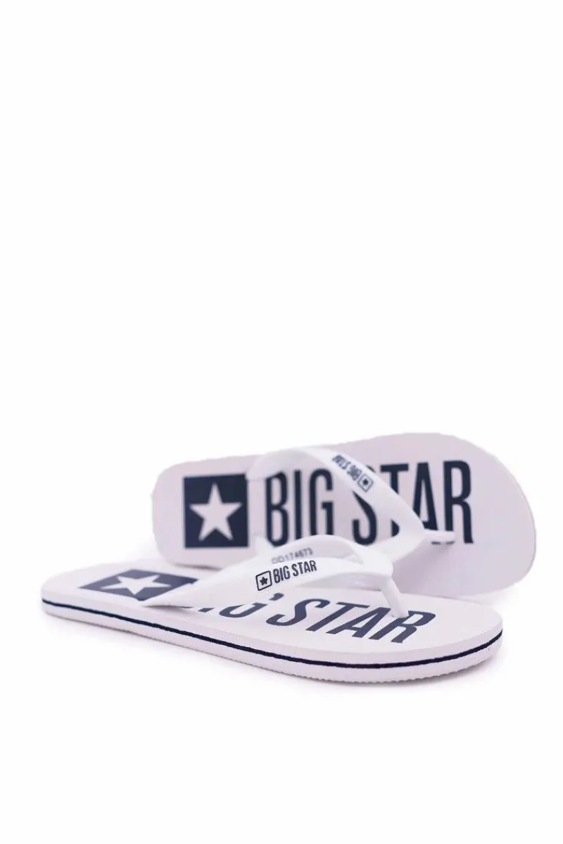 Klapki Męskie Big Star|Klapki Męskie Japonki>Big Star Shoes Klapki Męskie Japonki Big Star Białe DD174673