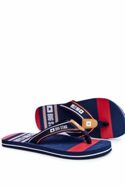 Hot Klapki Męskie Japonki Big Star Granatowe FF274A459 Męskie Klapki Męskie Big Star|Klapki Męskie Japonki