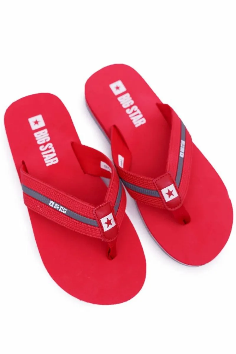 Klapki Męskie Big Star|Klapki Męskie Japonki>Big Star Shoes Klapki Męskie Japonki Big Star Czerwone DD174662