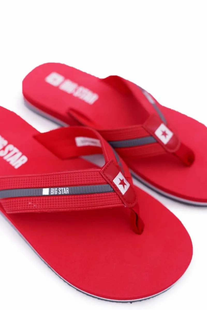 Klapki Męskie Big Star|Klapki Męskie Japonki>Big Star Shoes Klapki Męskie Japonki Big Star Czerwone DD174662