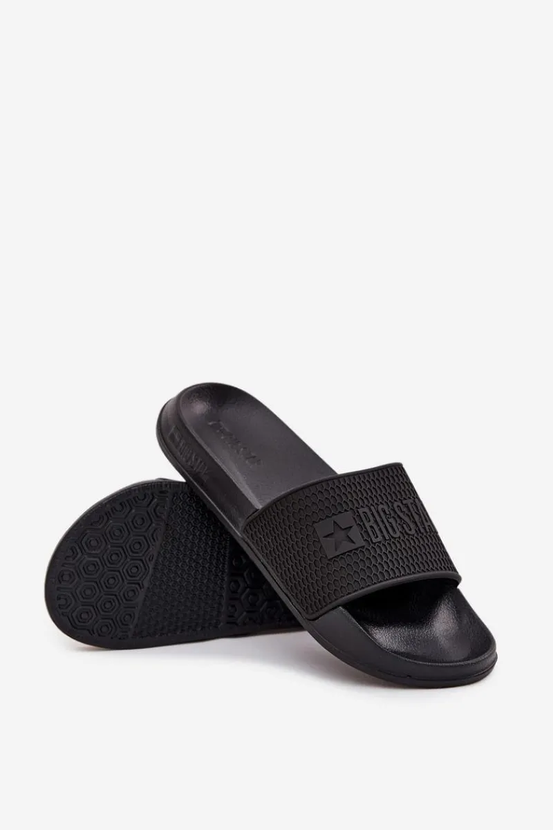 Online Big Star Shoes Klapki Męskie Na Piankowej Podeszwie Big Star SS174356 Czarne