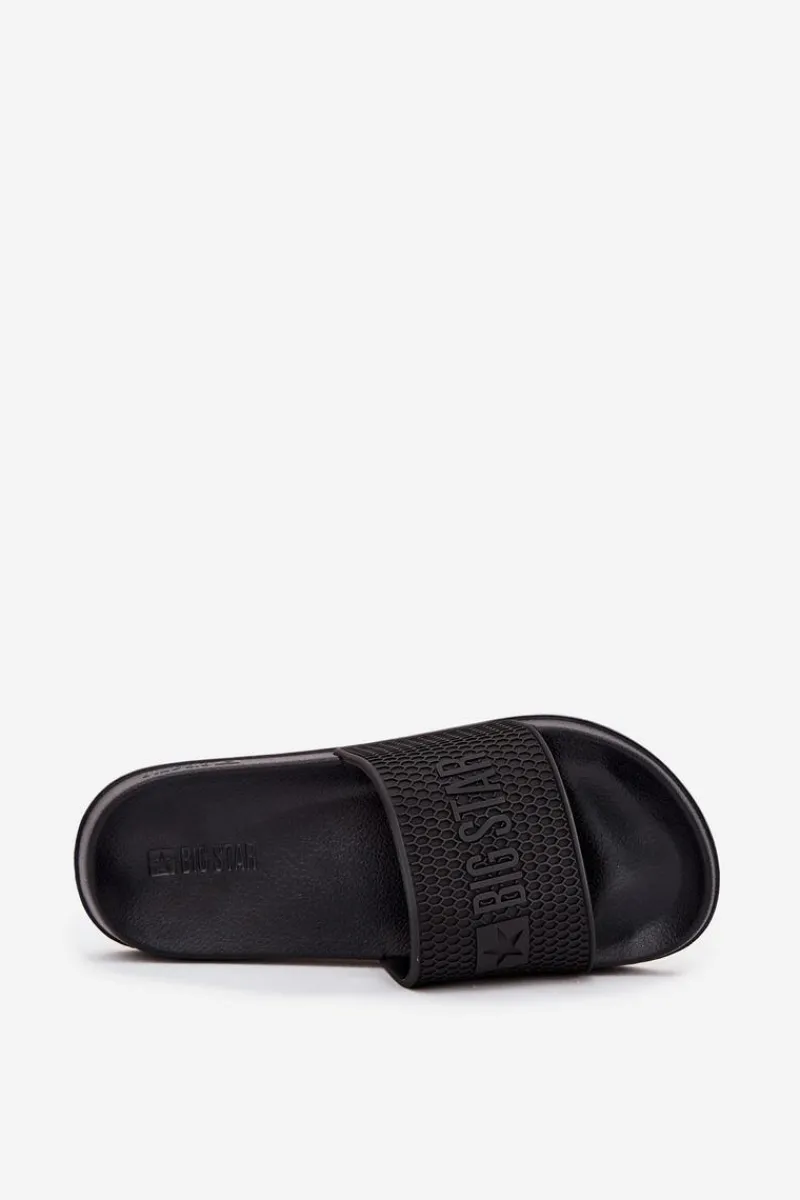 Online Big Star Shoes Klapki Męskie Na Piankowej Podeszwie Big Star SS174356 Czarne