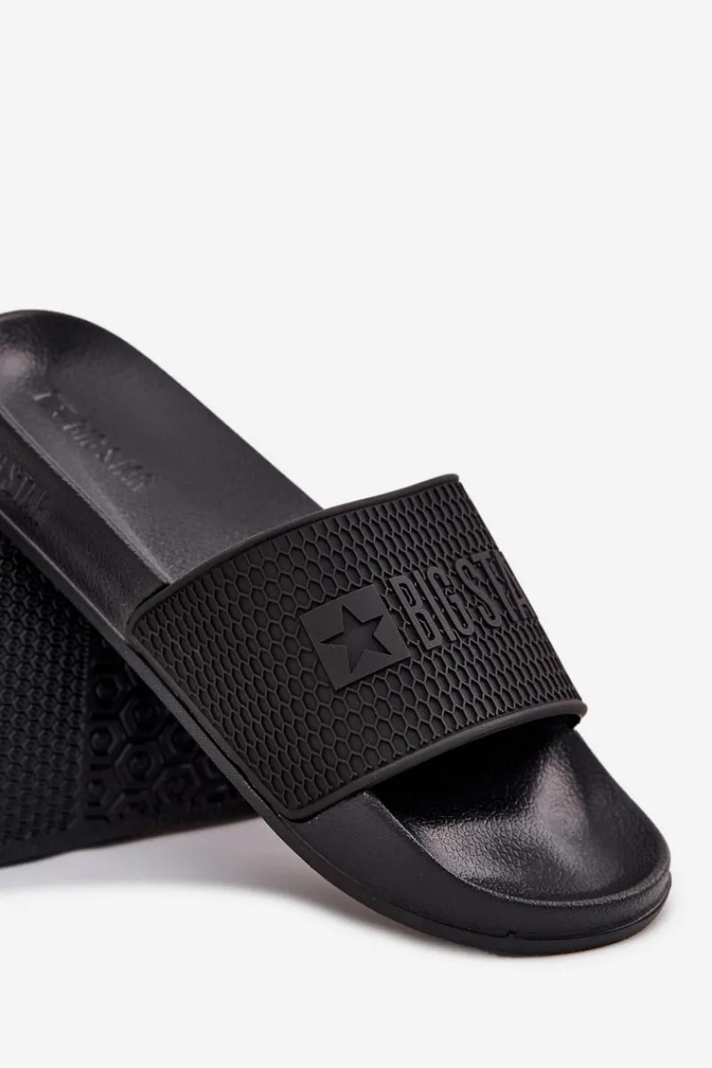 Online Big Star Shoes Klapki Męskie Na Piankowej Podeszwie Big Star SS174356 Czarne